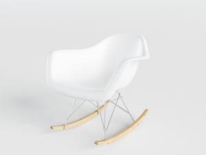 现代白色的摇椅