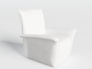 新中式白色布艺单人沙发3d模型 新中式白色布艺单人沙发