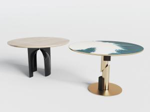 现代个性支撑圆形茶几3d模型 现代个性支撑圆形茶几