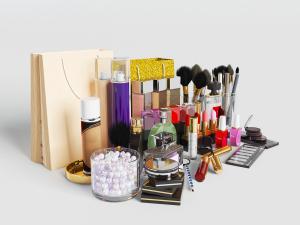 桌面唇釉化妆刷、眉笔化妆品