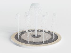 社区广场地面喷泉水景