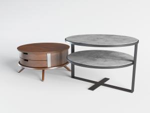 新中式圆形茶几3d模型 新中式圆形茶几