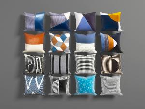 现代几何花纹图案的靠垫、抱枕