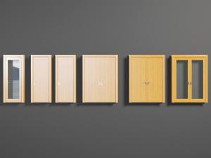 现代实木边框的平开门