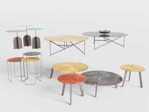 现代多款圆形茶几3d模型 现代多款圆形茶几