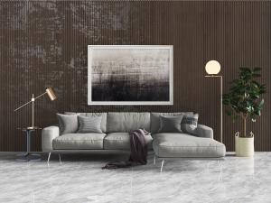 现代浅灰色转角多人沙发和落地灯3d模型 现代浅灰色转角多人沙发和落地灯