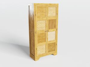 现代北欧方格花纹柜门的玄关柜边柜3d模型 现代北欧方格花纹柜门的玄关柜边柜