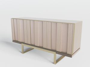 现代装饰立体条纹柜门的玄关柜边柜3d模型 现代装饰立体条纹柜门的玄关柜边柜