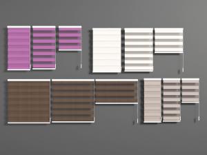 现代白色、实木色拉帘卷帘3d模型 现代白色、实木色拉帘卷帘