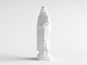 欧式白色石膏圣母玛利亚雕塑