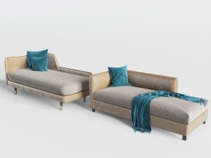 新中式绒布贵妃椅、美人榻