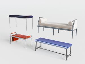 新中式长条形坐凳