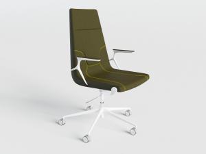 现代灰绿色办公转椅