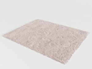 现代粉色长方形毛绒地毯3d模型 现代粉色长方形毛绒地毯