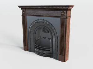 欧式美式带拱形门洞的壁炉