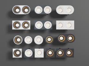 现代双头筒灯、射灯