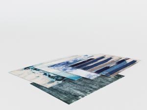 现代抽象晕染图案的地毯3d模型 现代抽象晕染图案的地毯