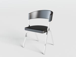 现代黑色可折叠办公椅