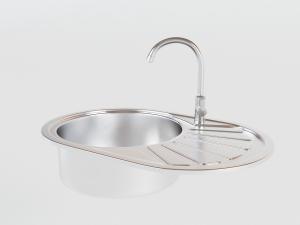 现代不锈钢椭圆形洗菜盆