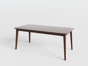 北欧实木长方形圆角茶几3d模型 北欧实木长方形圆角茶几