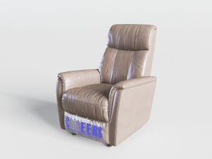 现代真皮浅咖啡色单人沙发3d模型 现代真皮浅咖啡色单人沙发