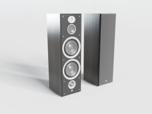 黑色实木音响3d模型 黑色实木音响