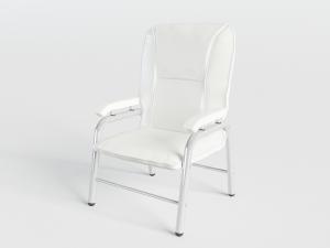 现代白色皮革扶手椅