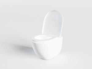 掀开盖子的白色陶瓷马桶