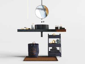 现代悬挂式洗手台洗手盆