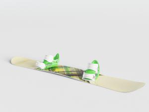 带鞋套固定的滑雪板