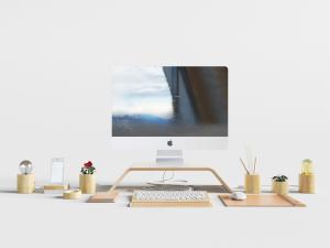 新中式液晶显示屏、键盘电脑