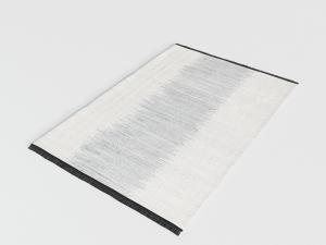 新中式灰白色方形地毯3d模型 新中式灰白色方形地毯