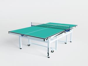 可移动折叠的蓝绿色乒乓球台桌