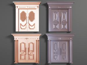 欧式铜制双扇平开门