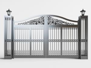 欧式铁艺镂空雕花大门