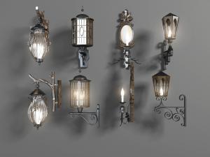 欧式美式金属雕花壁灯