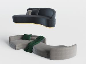 后现代异形布艺多人沙发3d模型 后现代异形布艺多人沙发