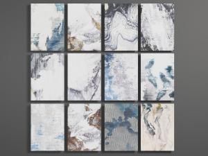 新中式抽象图案的地毯3d模型 新中式抽象图案的地毯