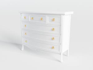 简欧白色斗柜玄关柜边柜3d模型 简欧白色斗柜玄关柜边柜