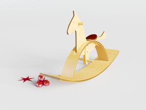 实木儿童玩具木马