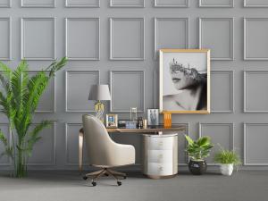 后现代书桌椅组合3d模型 后现代书桌椅组合