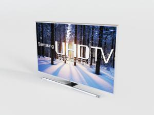 银色边框的平面液晶显示屏、电视机