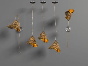 新中式枯萎的荷叶灯罩壁灯