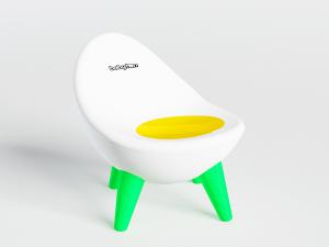 现代塑料儿童带靠背的凳子