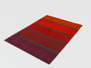 现代红色渐变的地毯3d模型 现代红色渐变的地毯