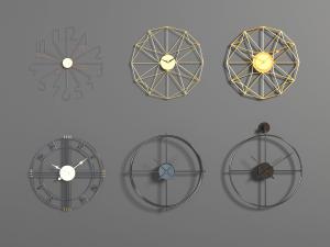 北欧铁艺钟表3d模型 北欧铁艺钟表