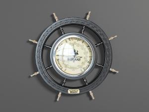 美式船舵形钟表3d模型 美式船舵形钟表