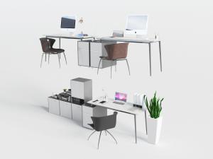 现代办公桌椅组合