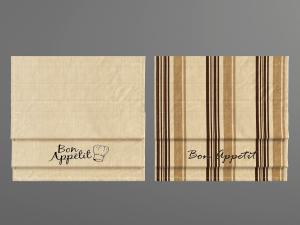 黄色带条纹图案的拉帘门帘3d模型 黄色带条纹图案的拉帘门帘