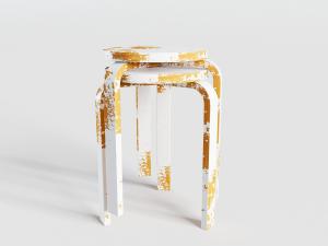 工业风做旧的圆形凳子